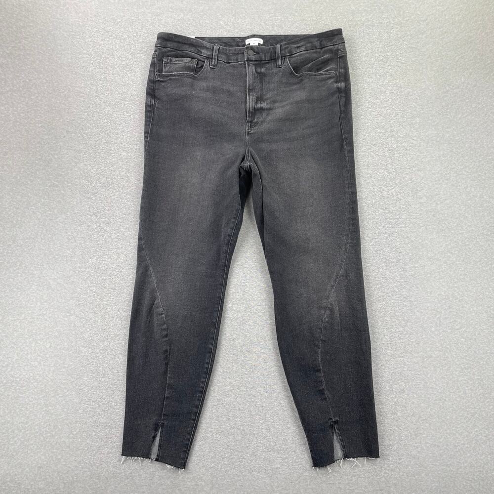 Good American Good Legs Skinny Jeans Plus Size 20 Black Organic Cotton Stretch